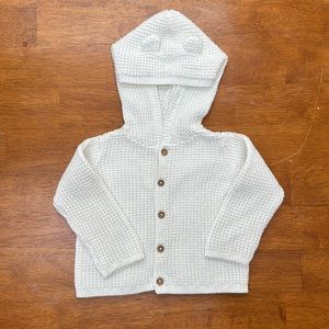 100% Cotton Knit Cardigan Sweater EUC